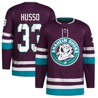 Purple Men's Ville Husso Authentic Anaheim Ducks 30th Anniversary Primegreen Jersey