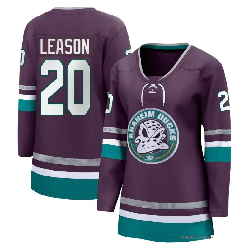Purple Women's Brett Leason Breakaway Anaheim Ducks 30th Anniversary Premier Jersey