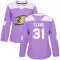 Purple Women's Calle Clang Authentic Anaheim Ducks Fights Cancer Practice Jersey