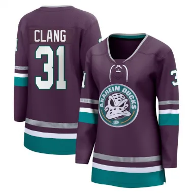 Purple Women's Calle Clang Breakaway Anaheim Ducks 30th Anniversary Premier Jersey