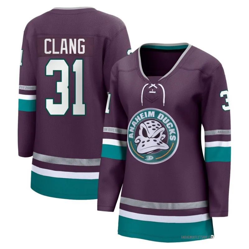 Purple Women's Calle Clang Breakaway Anaheim Ducks 30th Anniversary Premier Jersey