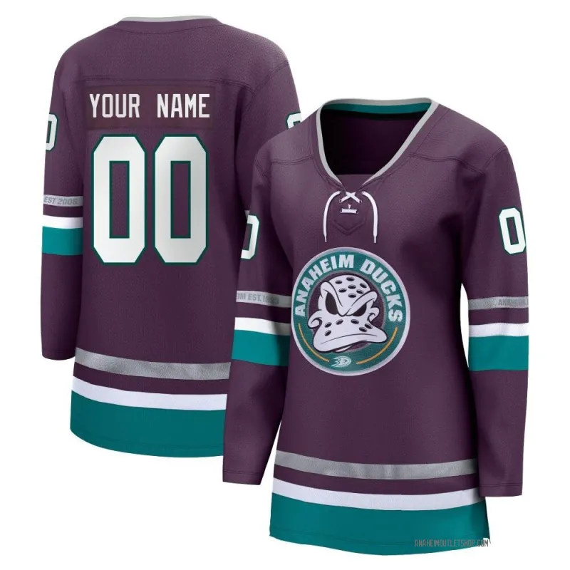 Purple Women's Custom Breakaway Anaheim Ducks 30th Anniversary Premier Jersey