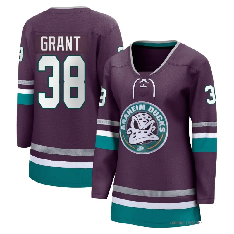 Purple Women's Derek Grant Breakaway Anaheim Ducks 30th Anniversary Premier Jersey