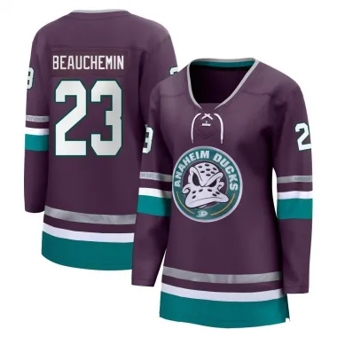 Purple Women's Francois Beauchemin Breakaway Anaheim Ducks 30th Anniversary Premier Jersey
