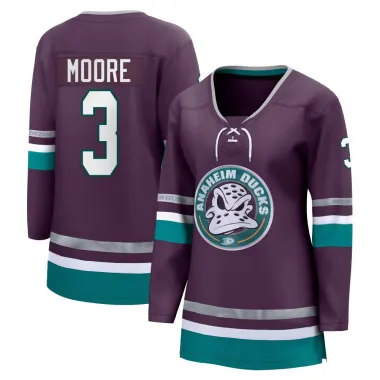 Purple Women's Ian Moore Breakaway Anaheim Ducks 30th Anniversary Premier Jersey