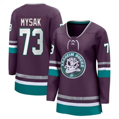 Purple Women's Jan Mysak Breakaway Anaheim Ducks 30th Anniversary Premier Jersey