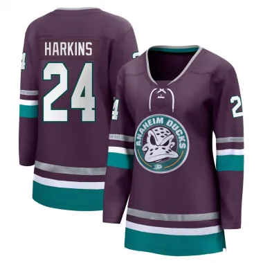 Purple Women's Jansen Harkins Breakaway Anaheim Ducks 30th Anniversary Premier Jersey