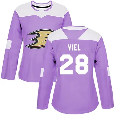Purple Women's Jeffrey Viel Authentic Anaheim Ducks Fights Cancer Practice Jersey