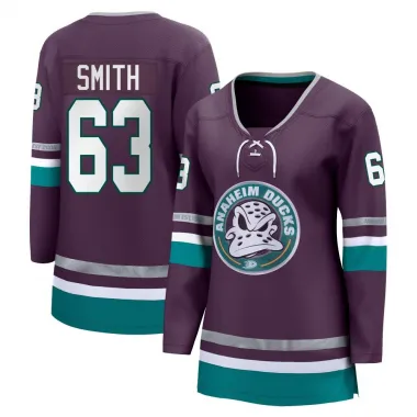 Purple Women's Konnor Smith Breakaway Anaheim Ducks 30th Anniversary Premier Jersey
