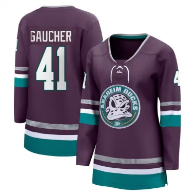Purple Women's Nathan Gaucher Breakaway Anaheim Ducks 30th Anniversary Premier Jersey