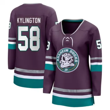 Purple Women's Oliver Kylington Breakaway Anaheim Ducks 30th Anniversary Premier Jersey
