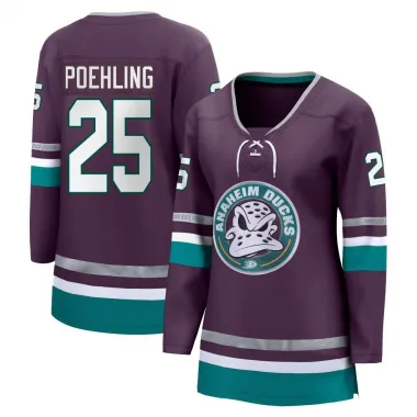 Purple Women's Ryan Poehling Breakaway Anaheim Ducks 30th Anniversary Premier Jersey