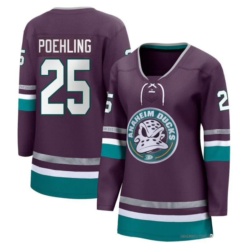 Purple Women's Ryan Poehling Breakaway Anaheim Ducks 30th Anniversary Premier Jersey
