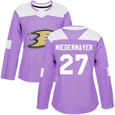 Purple Women's Scott Niedermayer Authentic Anaheim Ducks Fights Cancer Practice Jersey