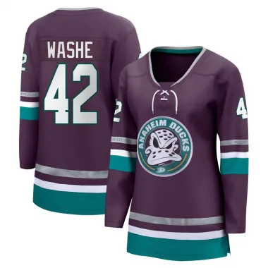 Purple Women's Tim Washe Breakaway Anaheim Ducks 30th Anniversary Premier Jersey