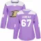Purple Women's Tristan Luneau Authentic Anaheim Ducks Fights Cancer Practice Jersey