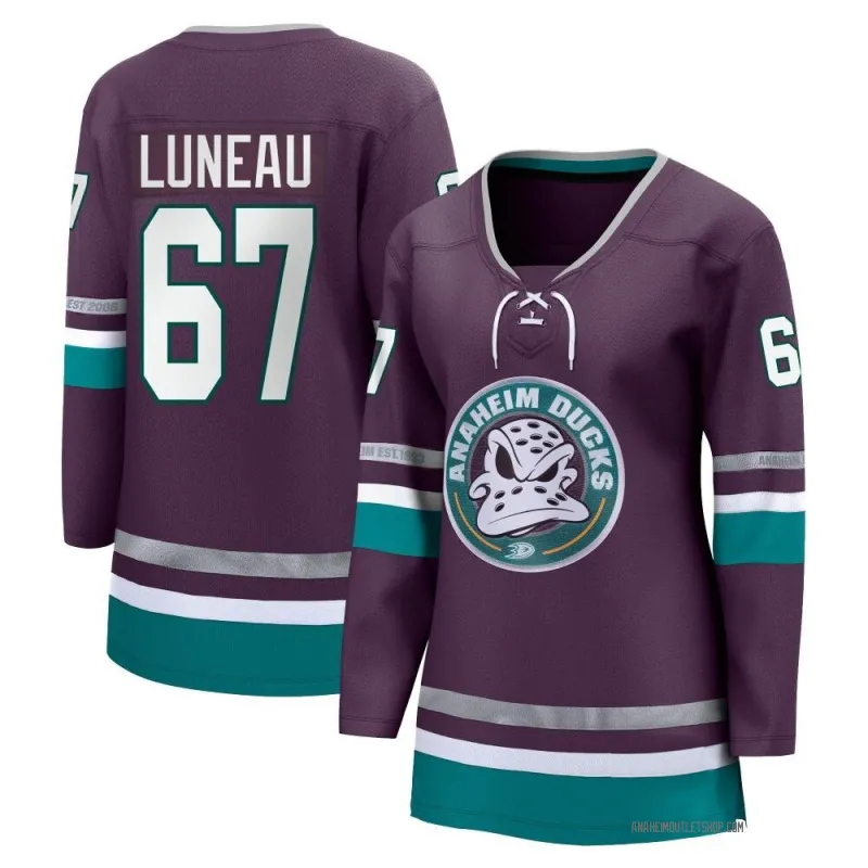 Purple Women's Tristan Luneau Breakaway Anaheim Ducks 30th Anniversary Premier Jersey