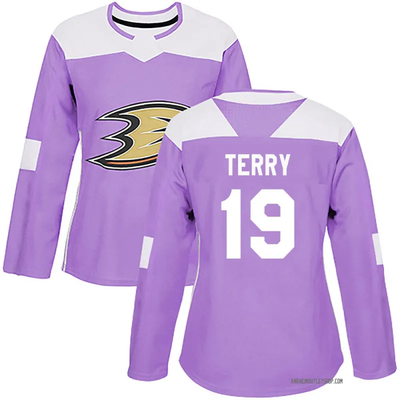Purple Women's Troy Terry Authentic Anaheim Ducks Fights Cancer Practice Jersey
