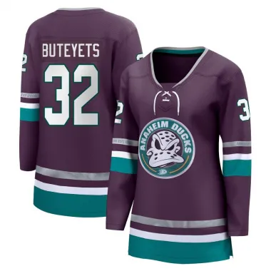 Purple Women's Vyacheslav Buteyets Breakaway Anaheim Ducks 30th Anniversary Premier Jersey