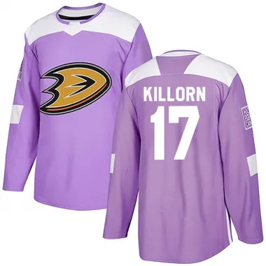 Purple Youth Alex Killorn Authentic Anaheim Ducks Fights Cancer Practice Jersey
