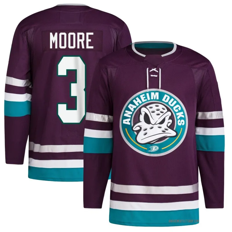 Purple Youth Ian Moore Authentic Anaheim Ducks 30th Anniversary Primegreen Jersey