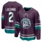 Purple Youth Jackson LaCombe Breakaway Anaheim Ducks 30th Anniversary Premier Jersey