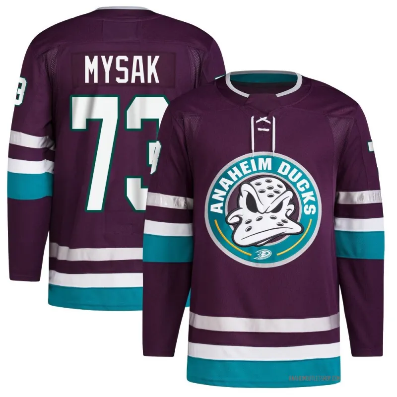 Purple Youth Jan Mysak Authentic Anaheim Ducks 30th Anniversary Primegreen Jersey