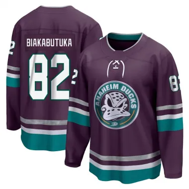 Purple Youth Jeremie Biakabutuka Breakaway Anaheim Ducks 30th Anniversary Premier Jersey