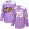 Purple Youth Judd Caulfield Authentic Anaheim Ducks Fights Cancer Practice Jersey