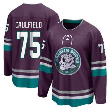 Purple Youth Judd Caulfield Breakaway Anaheim Ducks 30th Anniversary Premier Jersey