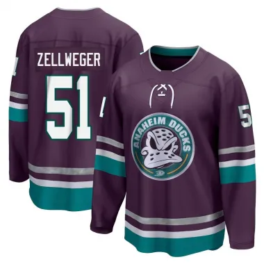 Purple Youth Olen Zellweger Breakaway Anaheim Ducks 30th Anniversary Premier Jersey