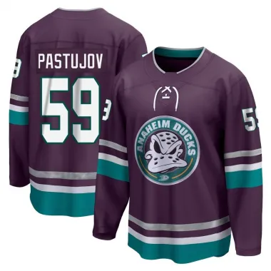 Purple Youth Sasha Pastujov Breakaway Anaheim Ducks 30th Anniversary Premier Jersey