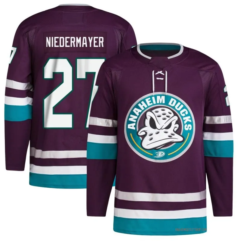 Purple Youth Scott Niedermayer Authentic Anaheim Ducks 30th Anniversary Primegreen Jersey