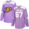 Purple Youth Tristan Luneau Authentic Anaheim Ducks Fights Cancer Practice Jersey
