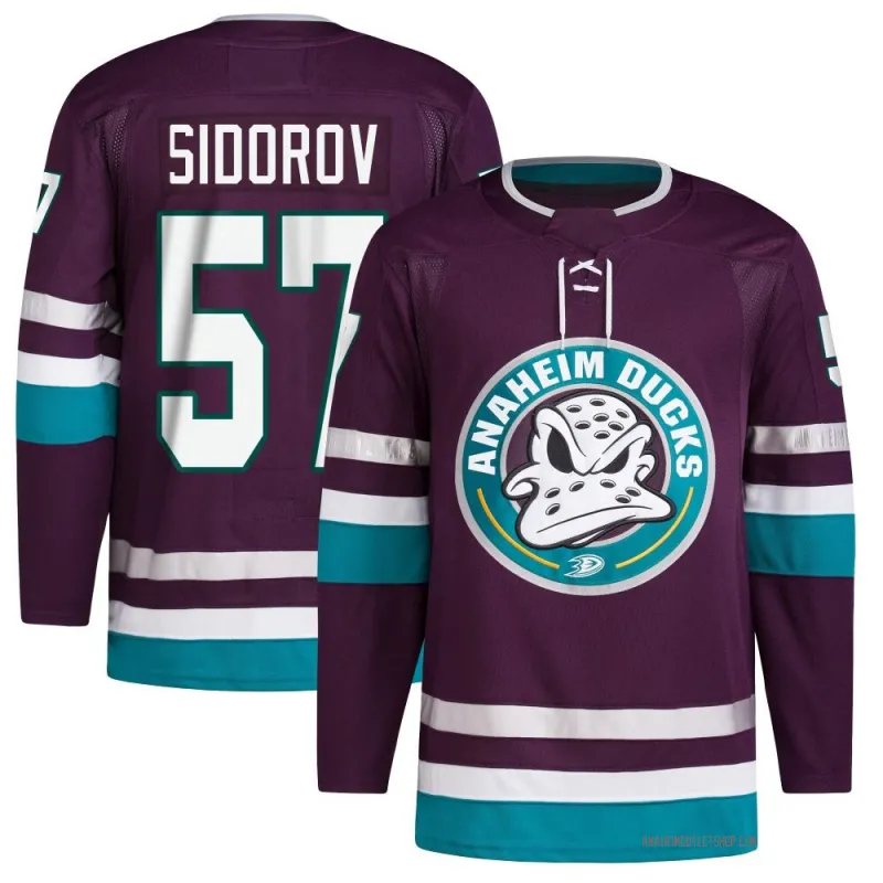Purple Youth Yegor Sidorov Authentic Anaheim Ducks 30th Anniversary Primegreen Jersey