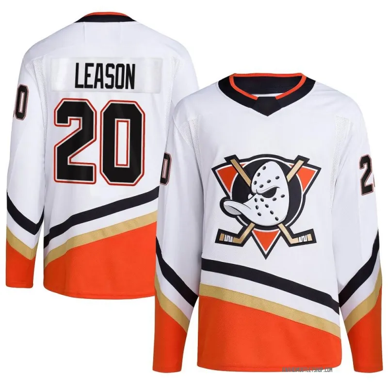White Men's Brett Leason Authentic Anaheim Ducks Reverse Retro 2.0 Jersey