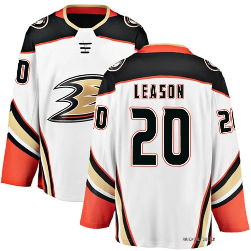 White Men's Brett Leason Breakaway Anaheim Ducks Away Jersey