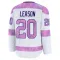 White Men's Brett Leason Premium Anaheim Ducks 2024 Hockey Fights Cancer Practice Jersey