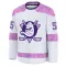 White Men's Coulson Pitre Premium Anaheim Ducks 2024 Hockey Fights Cancer Practice Jersey