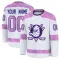 White Men's Custom Premium Anaheim Ducks 2024 Hockey Fights Cancer Practice Jersey