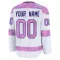 White Men's Custom Premium Anaheim Ducks 2024 Hockey Fights Cancer Practice Jersey