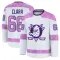 White Men's Damian Clara Premium Anaheim Ducks 2024 Hockey Fights Cancer Practice Jersey