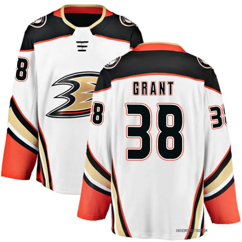 White Men's Derek Grant Breakaway Anaheim Ducks Away Jersey