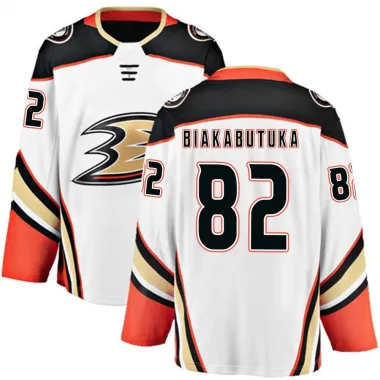 White Men's Jeremie Biakabutuka Breakaway Anaheim Ducks Away Jersey