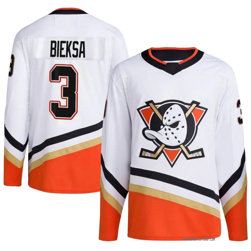 White Men's Kevin Bieksa Authentic Anaheim Ducks Reverse Retro 2.0 Jersey