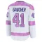 White Men's Nathan Gaucher Premium Anaheim Ducks 2024 Hockey Fights Cancer Practice Jersey