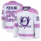 White Men's Ryan Poehling Premium Anaheim Ducks 2024 Hockey Fights Cancer Practice Jersey
