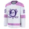 White Men's Ryan Poehling Premium Anaheim Ducks 2024 Hockey Fights Cancer Practice Jersey