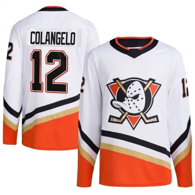 White Men's Sam Colangelo Authentic Anaheim Ducks Reverse Retro 2.0 Jersey