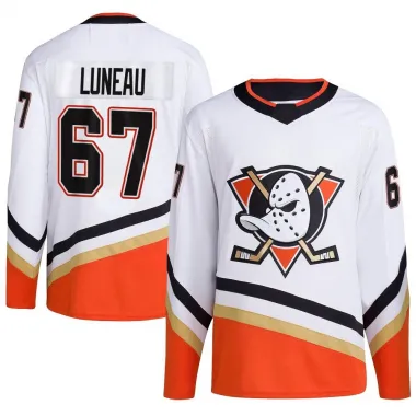 White Men's Tristan Luneau Authentic Anaheim Ducks Reverse Retro 2.0 Jersey